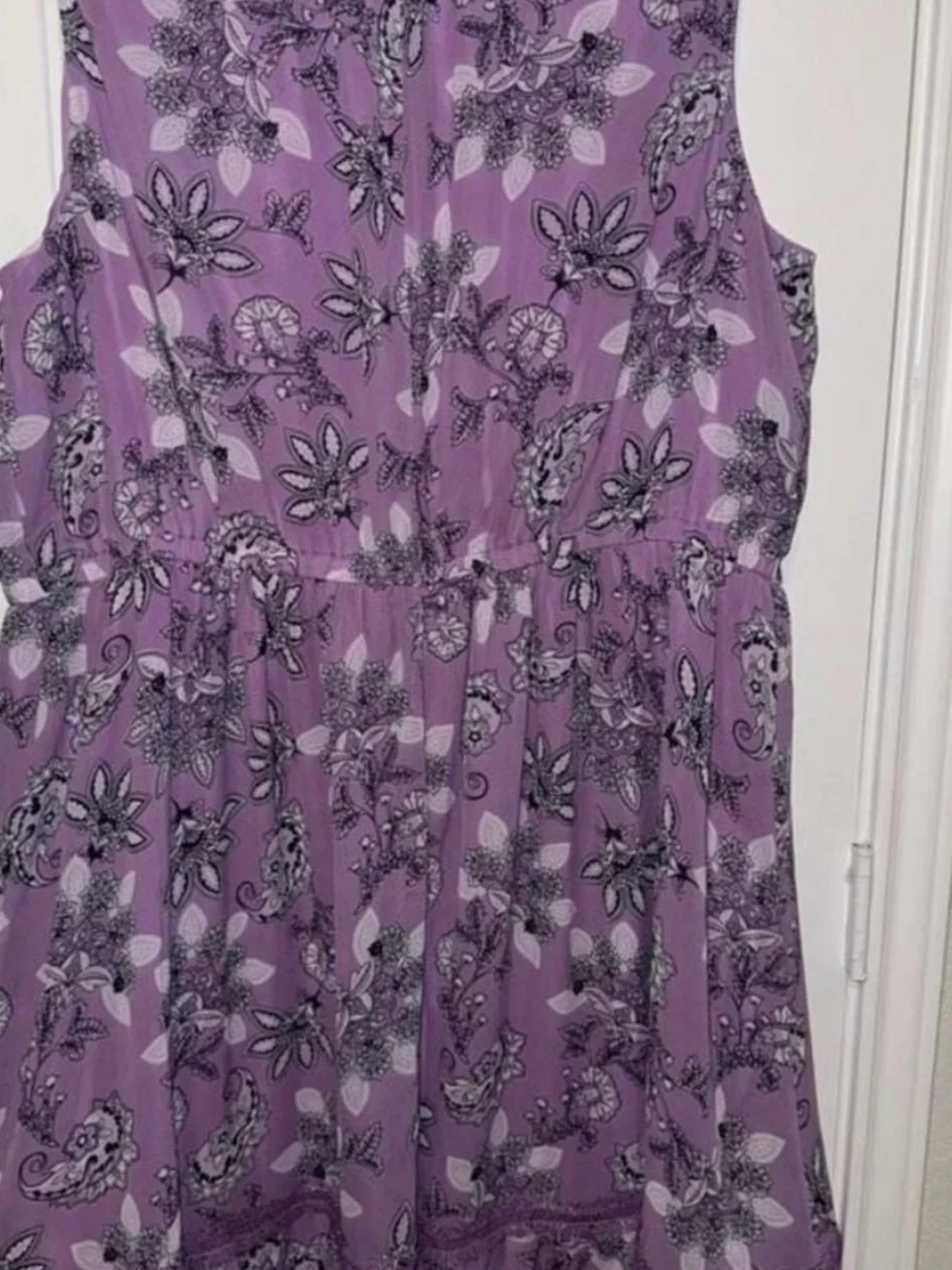 Lane Bryant Lavender Ruffled Neck Dress